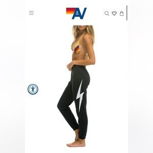 AVIATOR NATION BOLT SWEATPANTS - CHARCOAL - SIZE L